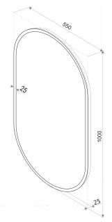 Зеркало с подсветкой Continent Delight ЗЛП458 с сенсорным выключателем 55см